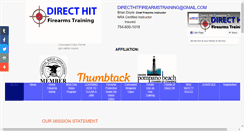 Desktop Screenshot of directhitfirearmstraining.com