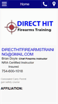 Mobile Screenshot of directhitfirearmstraining.com