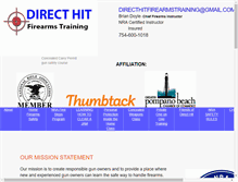 Tablet Screenshot of directhitfirearmstraining.com